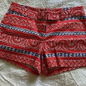 Womens Vineyard Vines red paisley shorts size 4